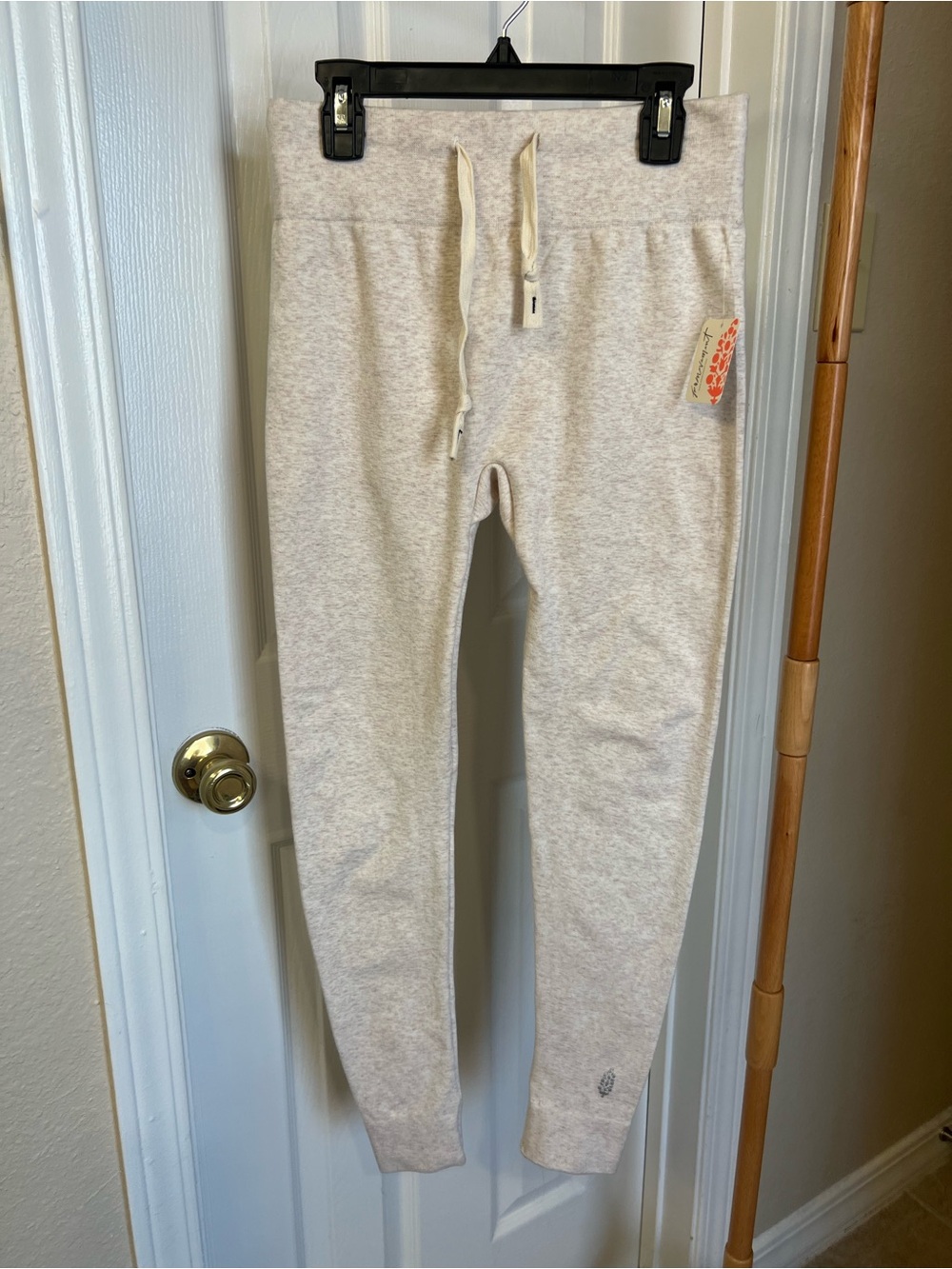 FP Movement by Free People Oatmeal Heather Drawstring Thick Leggings